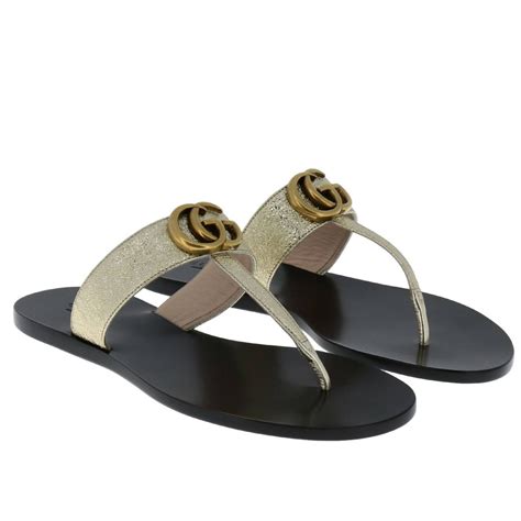 sandals gucci women's|gucci women flat sandals.